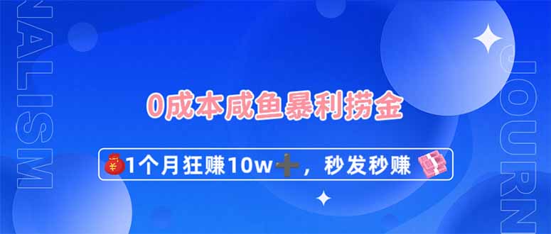 （14257期）0成本闲鱼暴利捞金，1个月狂赚10W+，秒发秒赚新玩法-我的站点