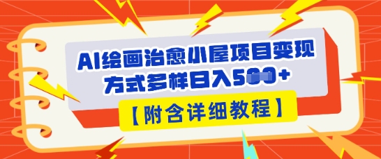 AI绘画治愈小屋项目，变现方式多样，小白也能操作(附详细教程)-我的站点