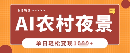 Deepseek制作农村夜景视频，一条视频点赞20W+，单日变现数张-我的站点