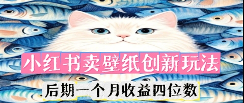 小红书卖壁纸创新玩法，后期一个月收益四位数-我的站点