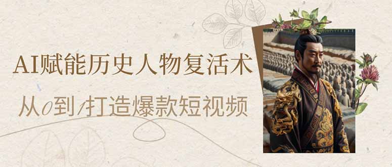 （14311期）AI赋能历史人物复活术：从0到1打造爆款短视频-我的站点