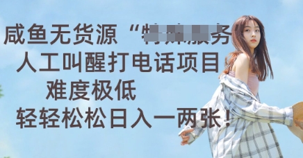 咸鱼无货源人工叫醒打电话项目，难度极低， 轻轻松松日入一两张-我的站点