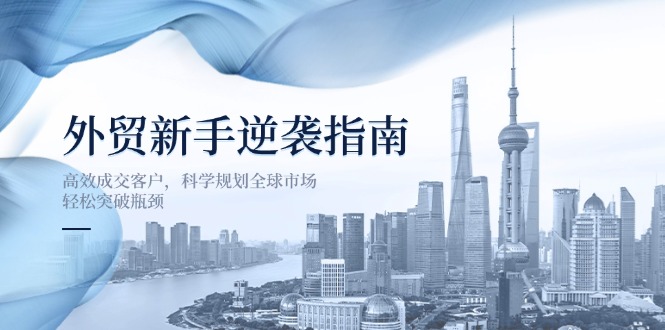（14201期）外贸新手逆袭指南：高效成交客户，科学规划全球市场，轻松突破瓶颈-我的站点