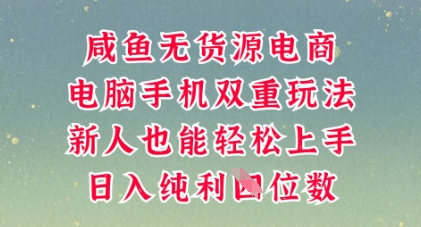 咸鱼无货源电商，多种运营方式，带你从零到一拿结果，可做代运营，也可软件一键发布【揭秘】-我的站点