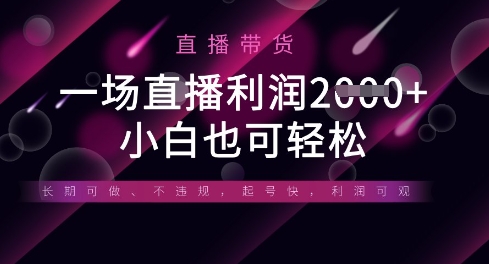 半无人直播带货，一场利润数张，适合所有平台玩法，小白也可轻松-我的站点