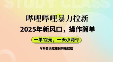 哔哩哔哩暴力拉新：2025年新风口，一单12元，一天数张(附开白渠道和保姆级教程)-我的站点